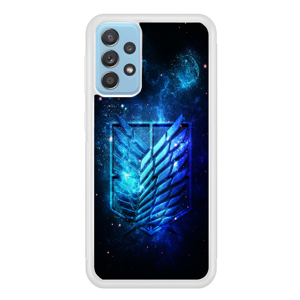 The Survey Corps Space Samsung Galaxy A72 Case-Phone Case-Rubber White (2D Case)-Altracase