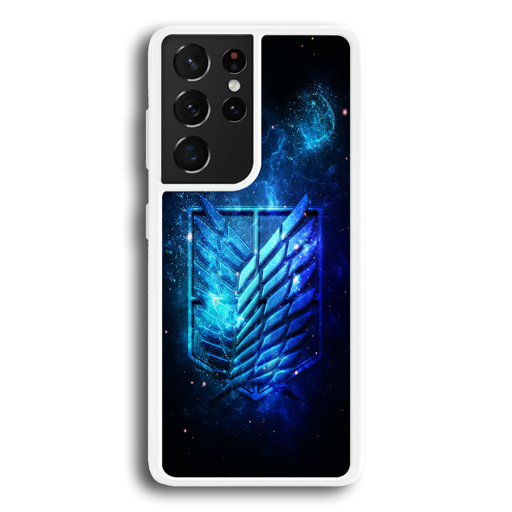 The Survey Corps Space Samsung Galaxy S21 Ultra Case-Phone Case-Rubber White (2D Case)-Altracase