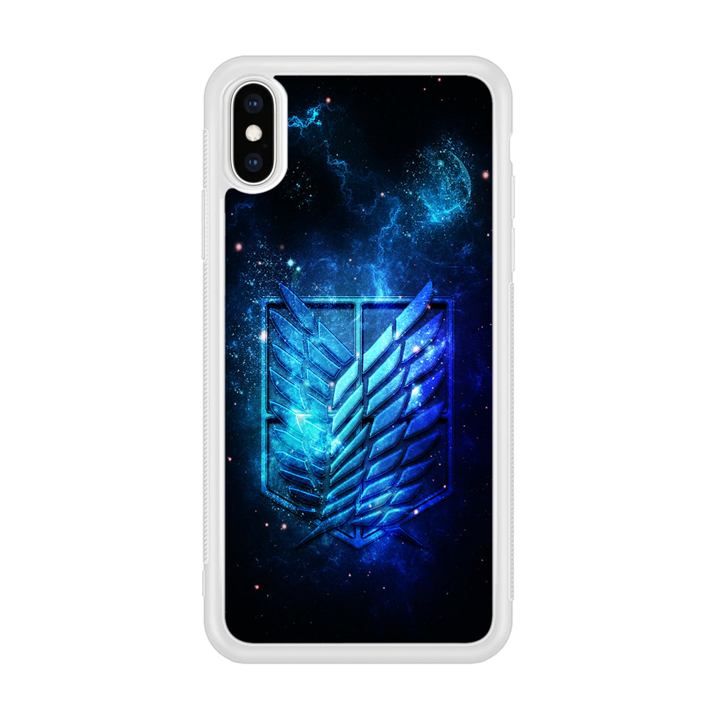 The Survey Corps Space iPhone Xs Case-Phone Case-Rubber White (2D Case)-Altracase