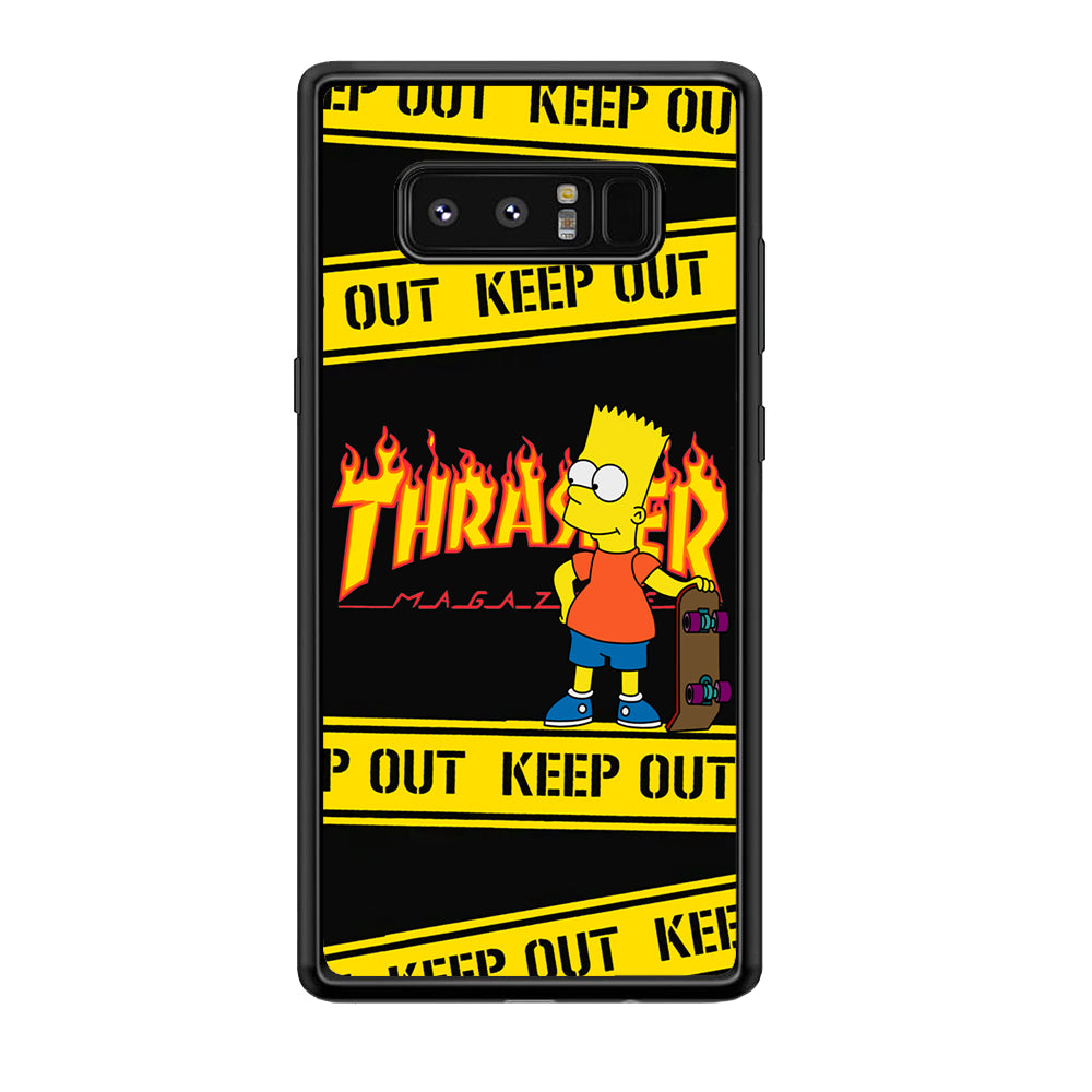 Thrasher Bart Danger Line Samsung Galaxy Note 8 Case-Mobile Phone Case-Rubber Black (2D Case)-Altracase