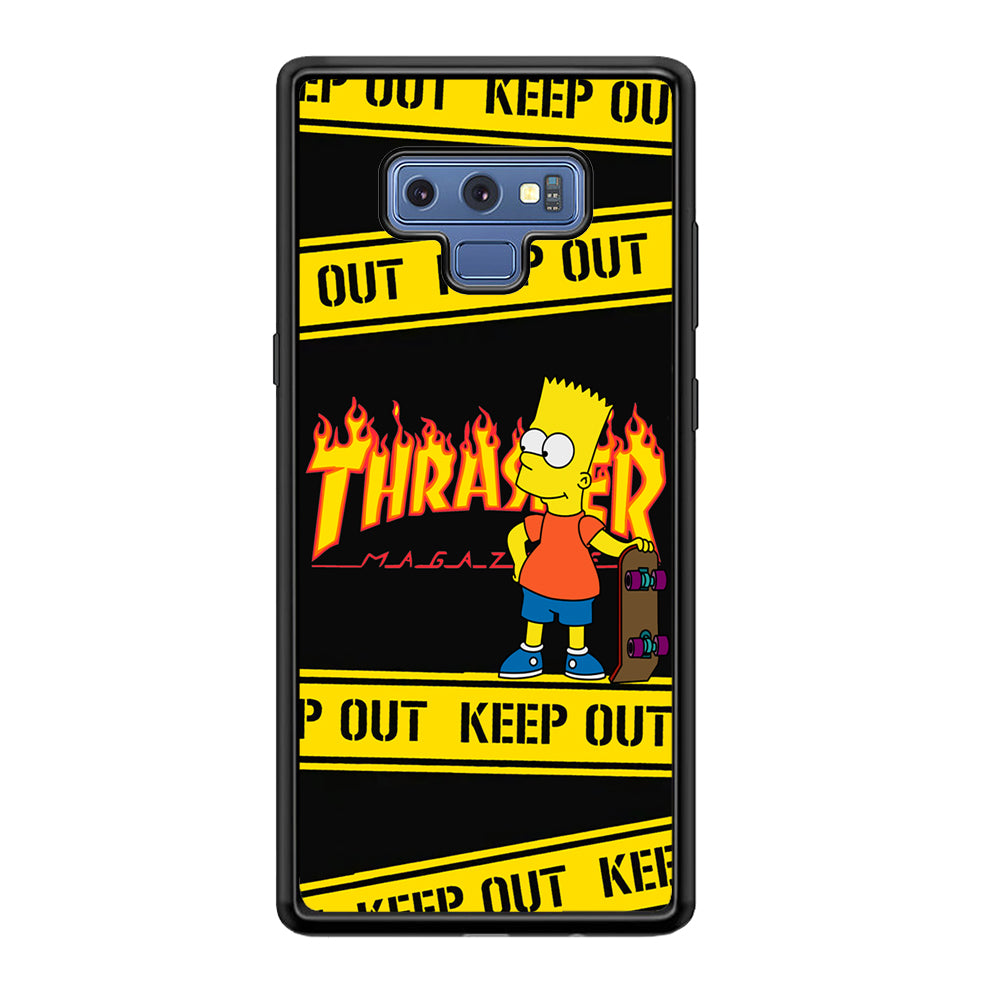 Thrasher Bart Danger Line Samsung Galaxy Note 9 Case-Mobile Phone Case-Rubber Black (2D Case)-Altracase
