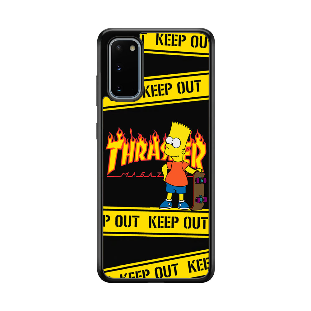 Thrasher Bart Danger Line Samsung Galaxy S20 Case-Mobile Phone Case-Rubber Black (2D Case)-Altracase