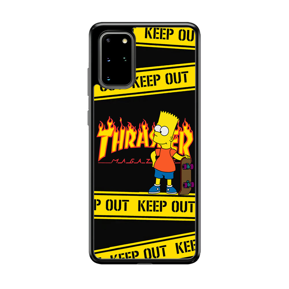 Thrasher Bart Danger Line Samsung Galaxy S20 Plus Case-Mobile Phone Case-Rubber Black (2D Case)-Altracase