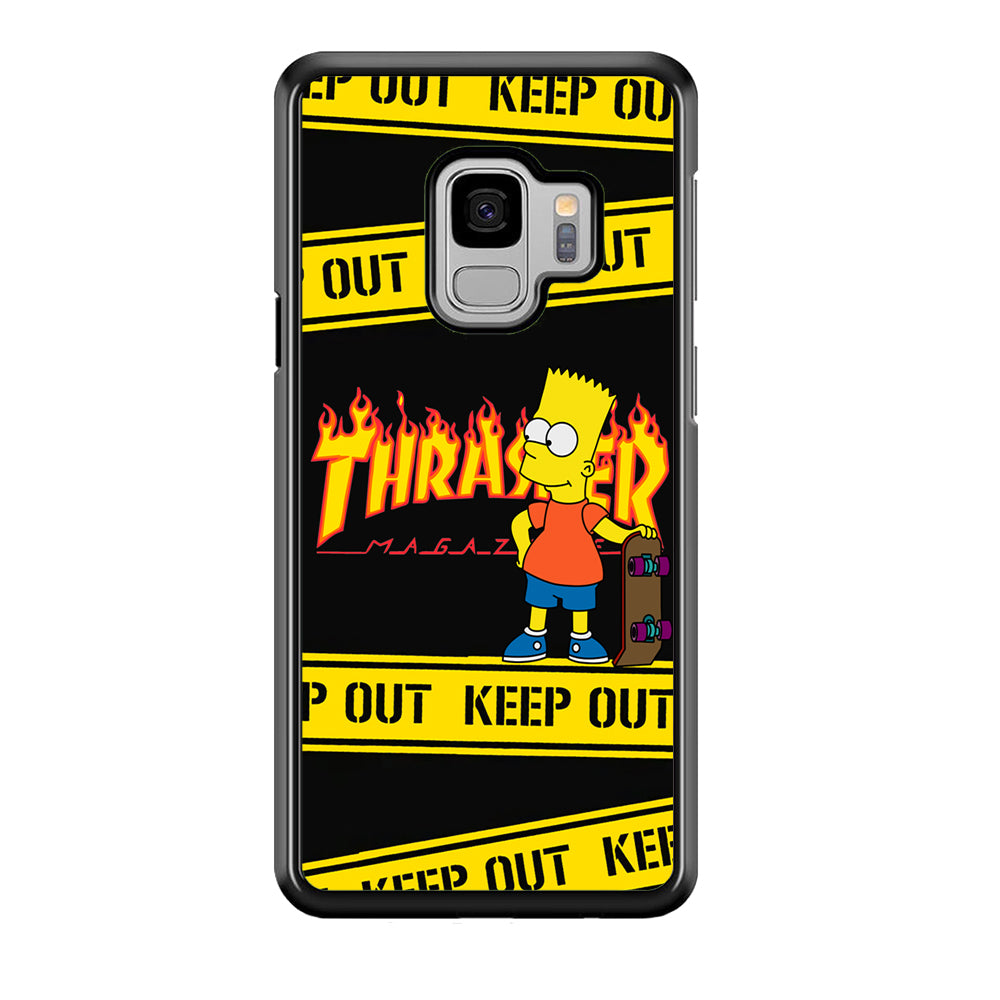 Thrasher Bart Danger Line Samsung Galaxy S9 Case-Mobile Phone Case-Rubber Black (2D Case)-Altracase
