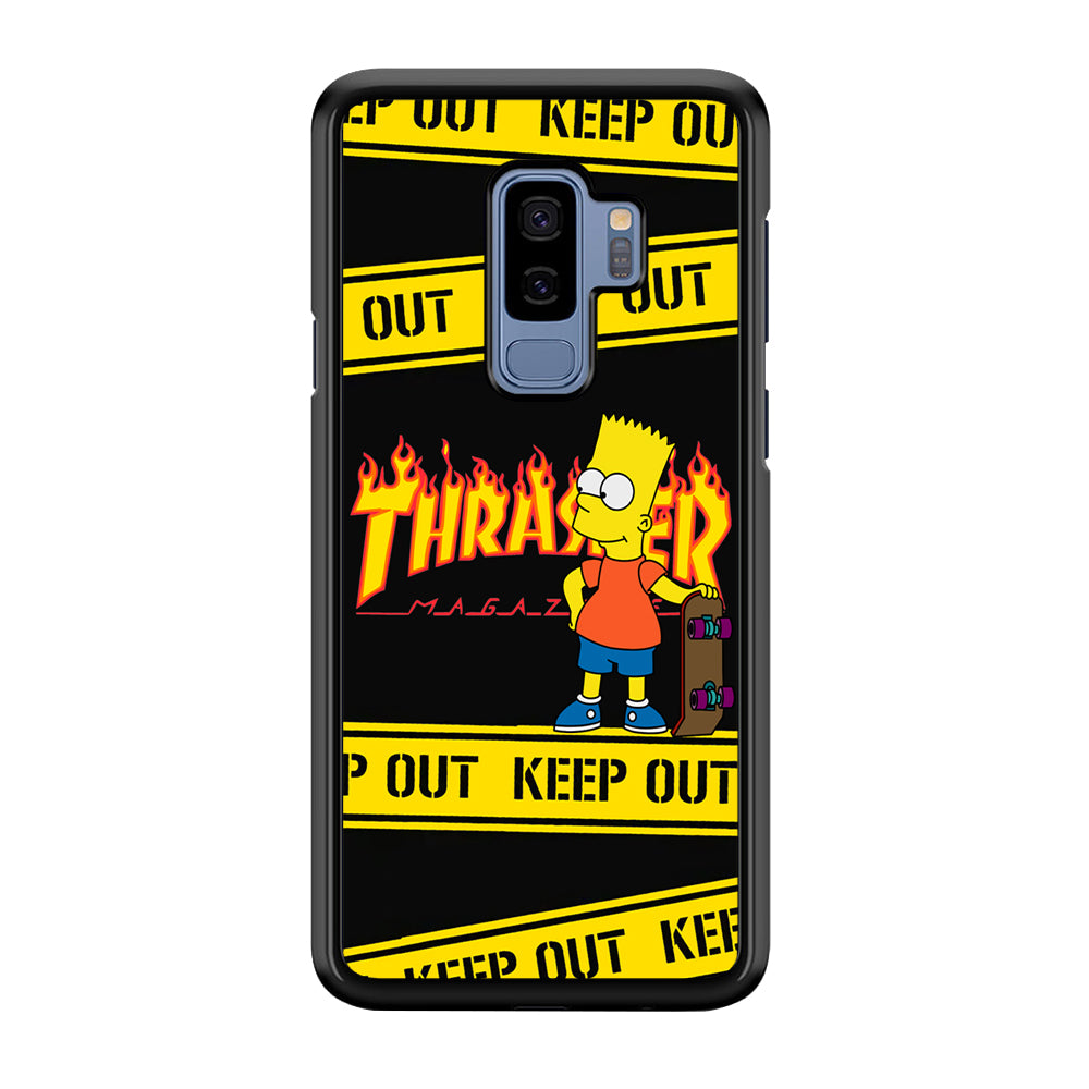 Thrasher Bart Danger Line Samsung Galaxy S9 Plus Case-Mobile Phone Case-Rubber Black (2D Case)-Altracase
