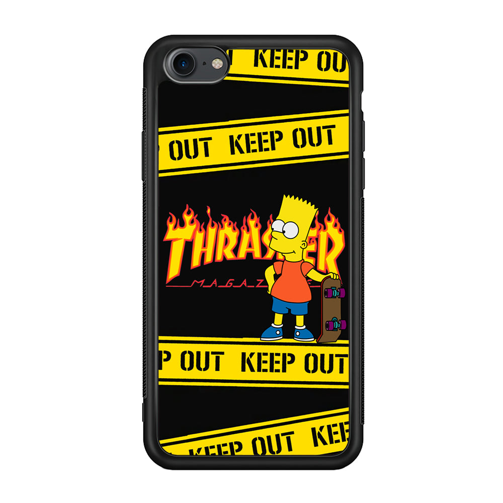 Thrasher Bart Danger Line iPhone 8 Case-Mobile Phone Case-Rubber Black (2D Case)-Altracase