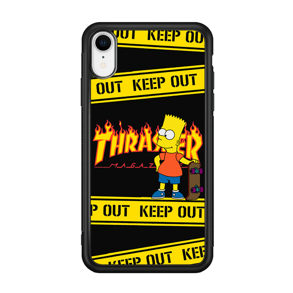 Thrasher Bart Danger Line iPhone XR Case-Mobile Phone Case-Rubber Black (2D Case)-Altracase