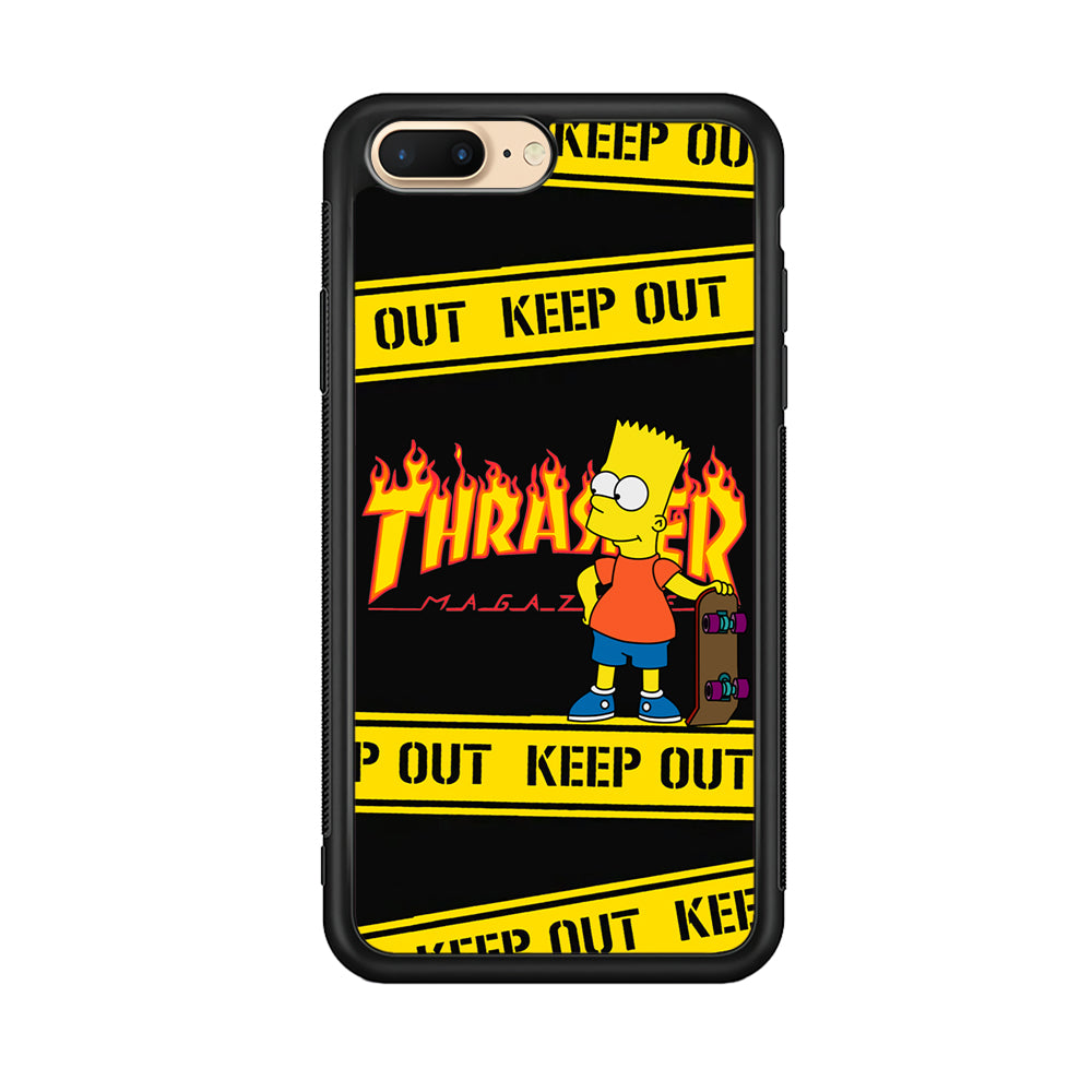 Thrasher Bart Danger Line iPhone 8 Plus Case-Mobile Phone Case-Rubber Black (2D Case)-Altracase