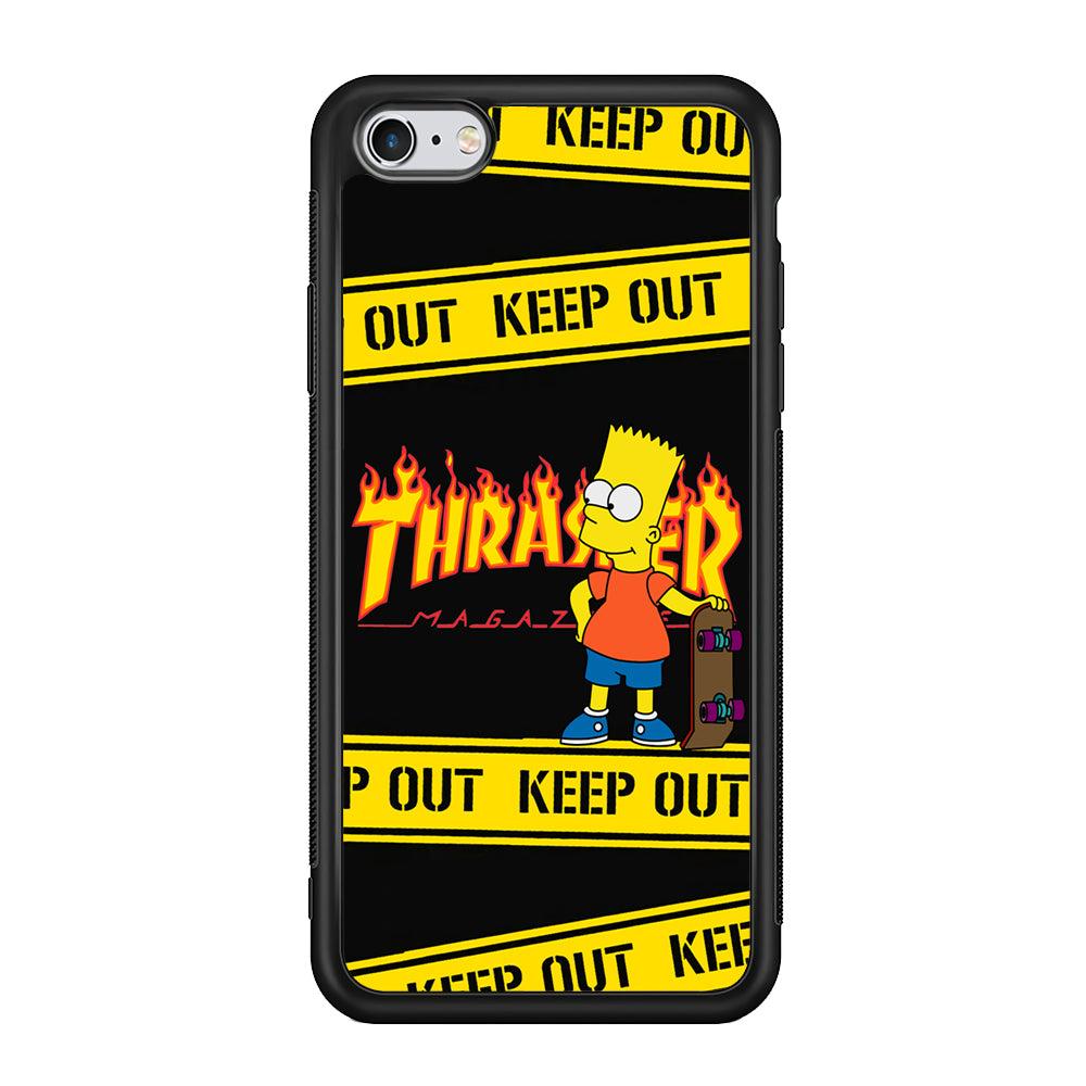 Thrasher Bart Danger Line iPhone 6 Plus | 6s Plus Case-Mobile Phone Case-Rubber Black (2D Case)-Altracase