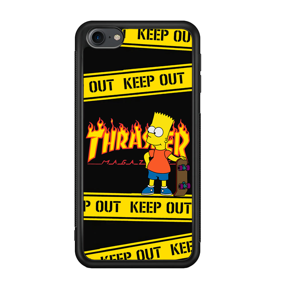 Thrasher Bart Danger Line iPod Touch 6 Case-Mobile Phone Case-Rubber Black (2D Case)-Altracase