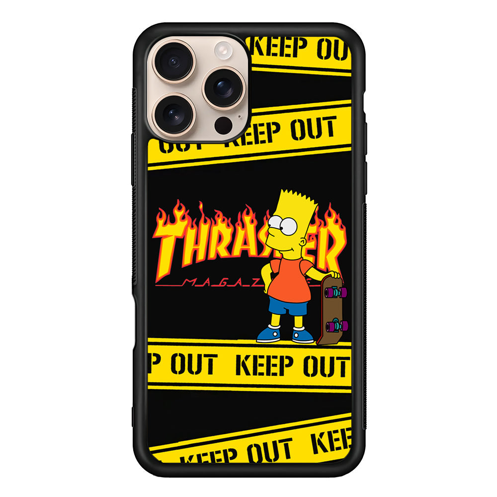 Thrasher Bart Danger Line iPhone 16 Pro Max Case - Altracase
