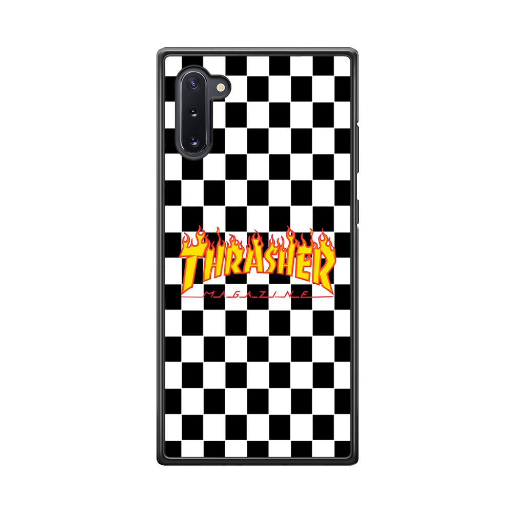 Thrasher Chess Board Background Samsung Galaxy Note 10 Case-Mobile Phone Case-Rubber Black (2D Case)-Altracase