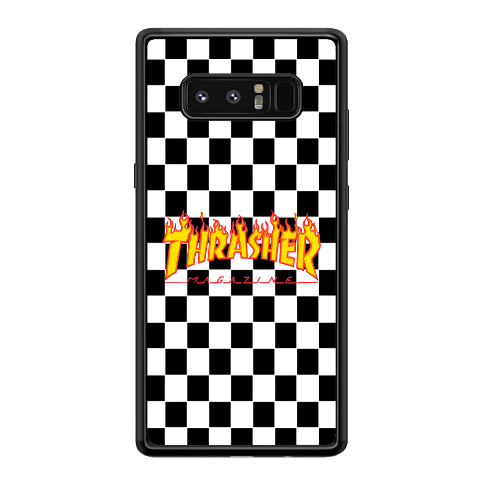 Thrasher Chess Board Background Samsung Galaxy Note 8 Case-Mobile Phone Case-Rubber Black (2D Case)-Altracase