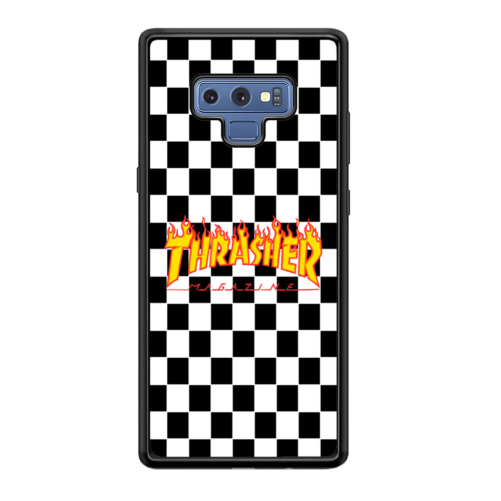 Thrasher Chess Board Background Samsung Galaxy Note 9 Case-Mobile Phone Case-Rubber Black (2D Case)-Altracase