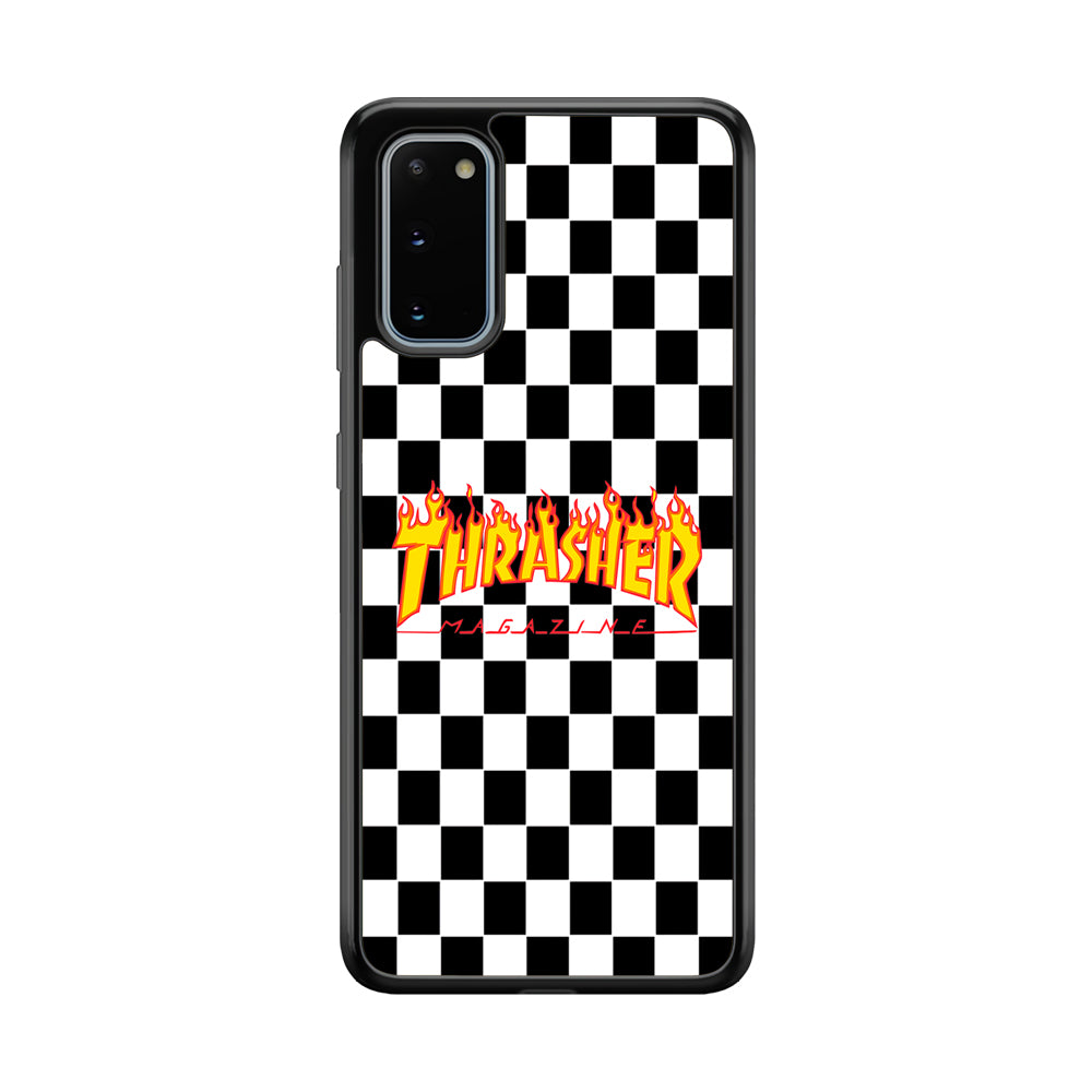 Thrasher Chess Board Background Samsung Galaxy S20 Case-Mobile Phone Case-Rubber Black (2D Case)-Altracase