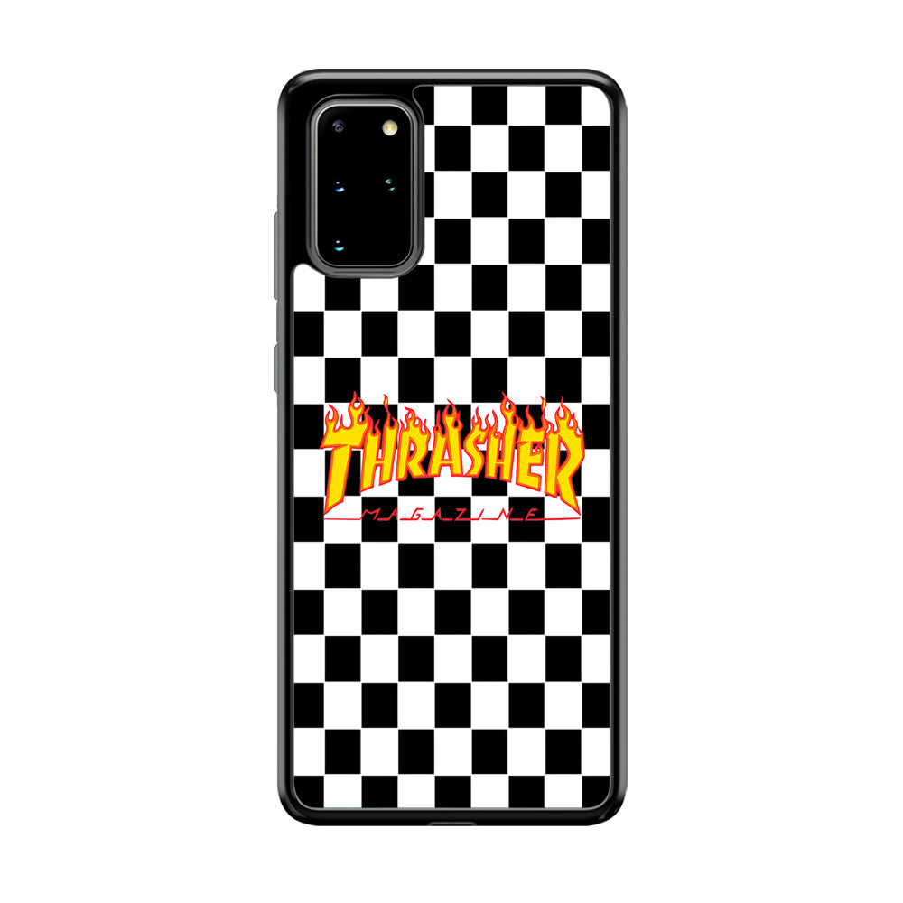 Thrasher Chess Board Background Samsung Galaxy S20 Plus Case-Mobile Phone Case-Rubber Black (2D Case)-Altracase
