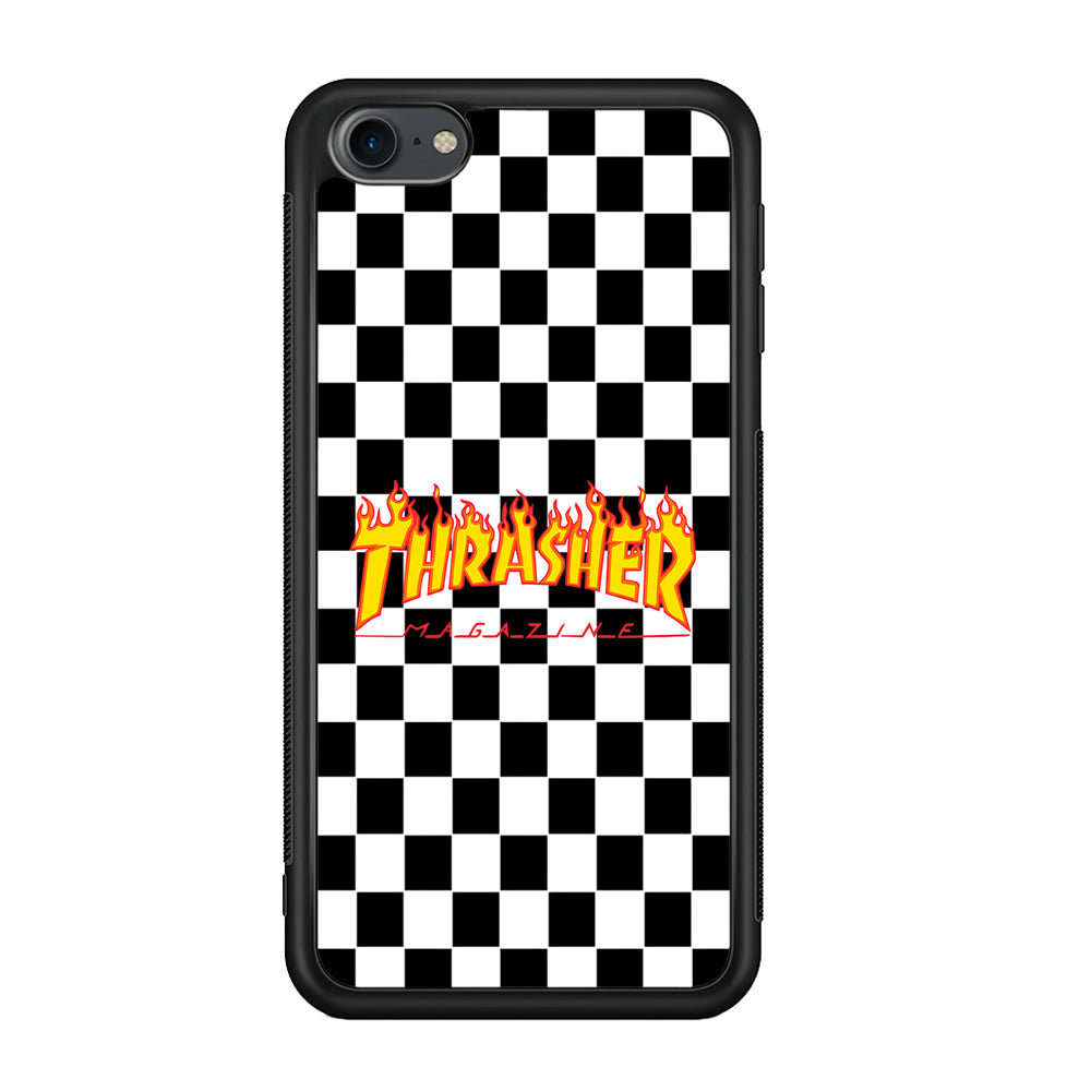 Thrasher Chess Board Background iPod Touch 6 Case-Mobile Phone Case-Rubber Black (2D Case)-Altracase