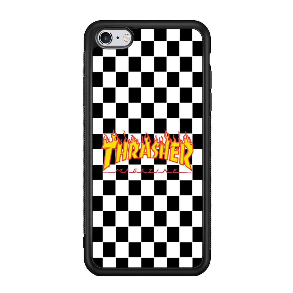Thrasher Chess Board Background iPhone 6 | 6s Case-Mobile Phone Case-Rubber Black (2D Case)-Altracase