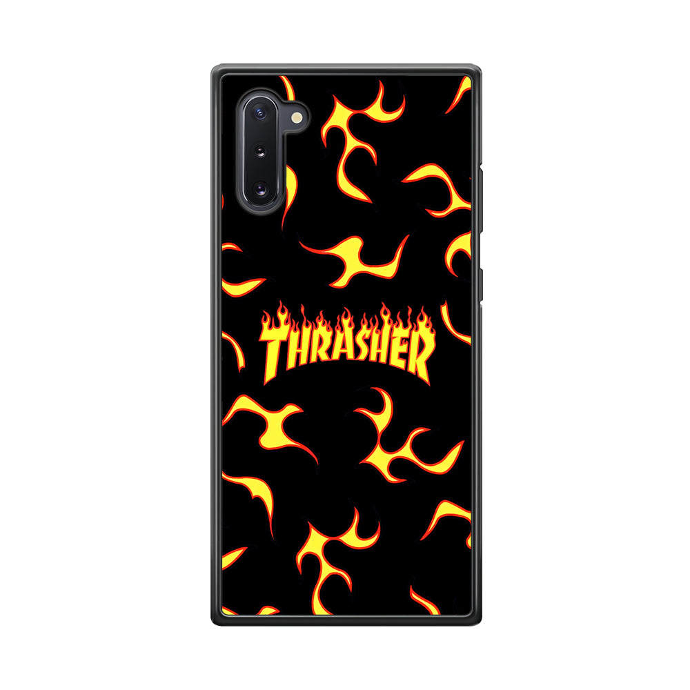 Thrasher Frame of Flame Samsung Galaxy Note 10 Case-Mobile Phone Case-Rubber Black (2D Case)-Altracase