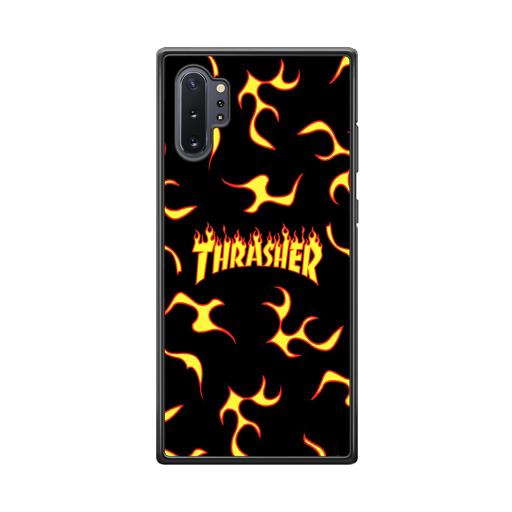 Thrasher Frame of Flame Samsung Galaxy Note 10 Plus Case-Mobile Phone Case-Rubber Black (2D Case)-Altracase