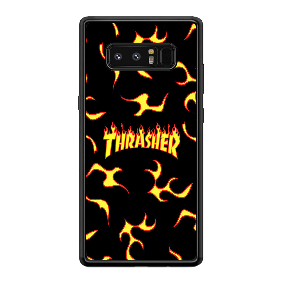 Thrasher Frame of Flame Samsung Galaxy Note 8 Case-Mobile Phone Case-Rubber Black (2D Case)-Altracase