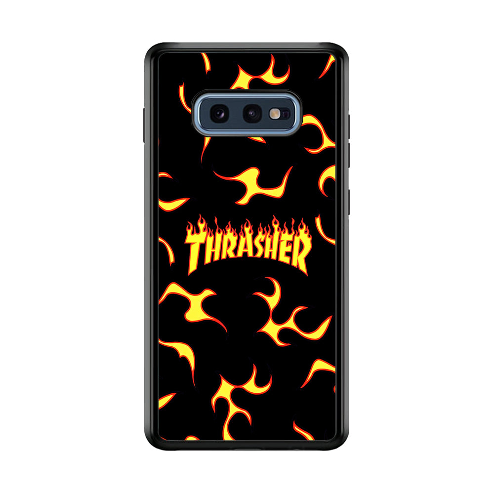 Thrasher Frame of Flame Samsung Galaxy S10E Case-Mobile Phone Case-Rubber Black (2D Case)-Altracase
