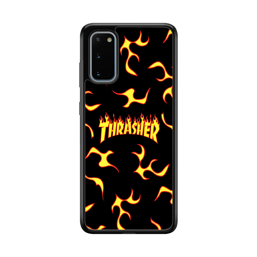 Thrasher Frame of Flame Samsung Galaxy S20 Case-Mobile Phone Case-Rubber Black (2D Case)-Altracase
