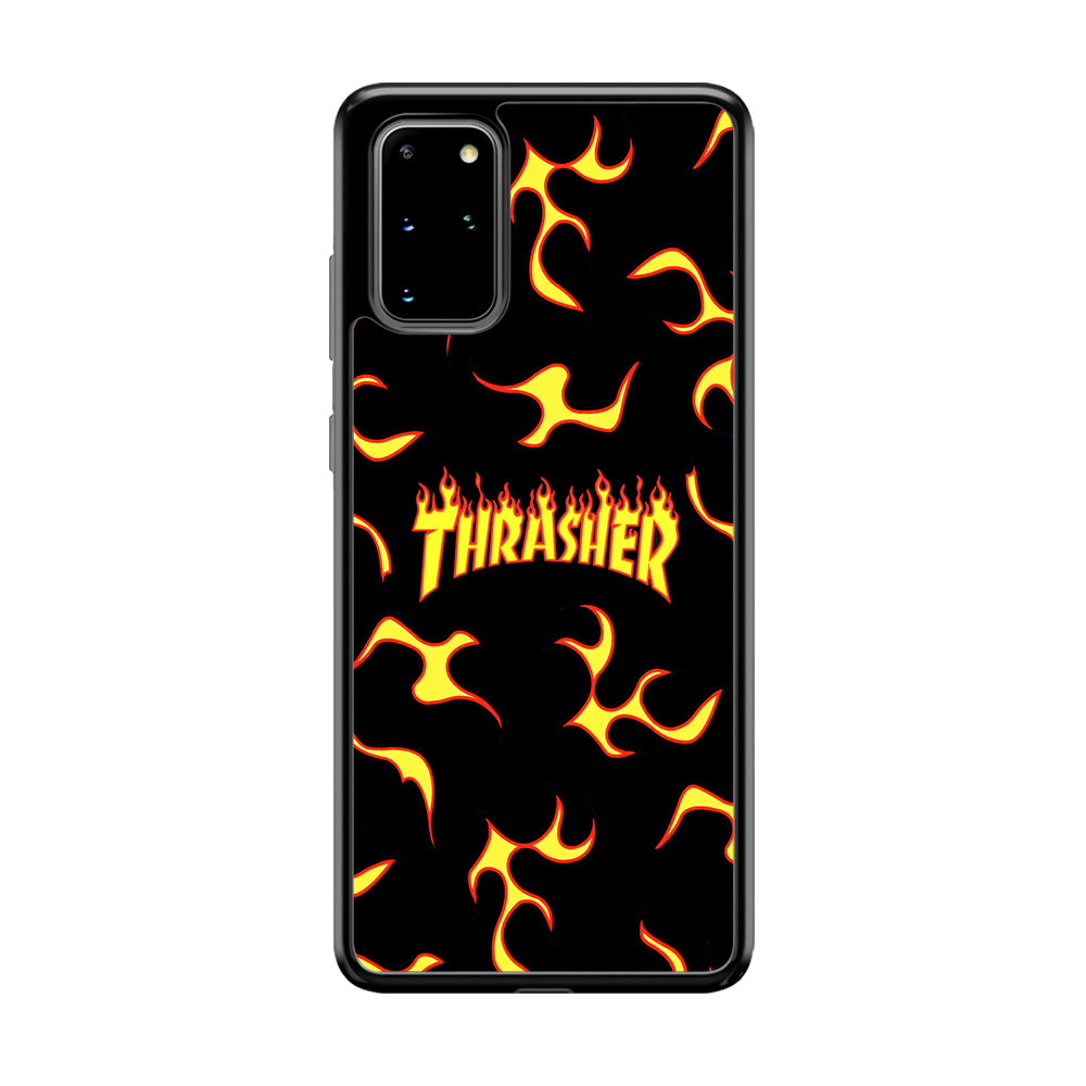 Thrasher Frame of Flame Samsung Galaxy S20 Plus Case-Mobile Phone Case-Rubber Black (2D Case)-Altracase