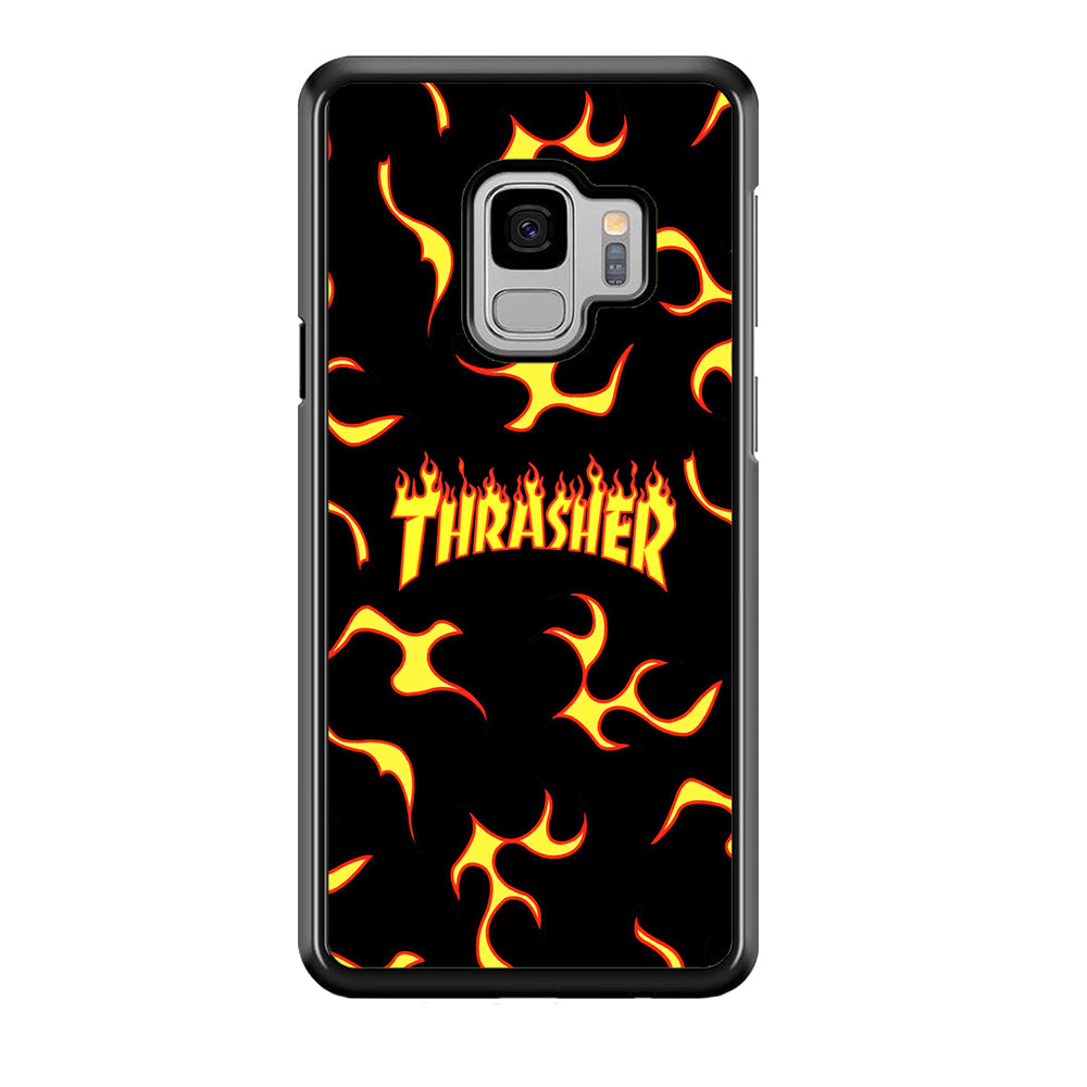 Thrasher Frame of Flame Samsung Galaxy S9 Case-Mobile Phone Case-Rubber Black (2D Case)-Altracase