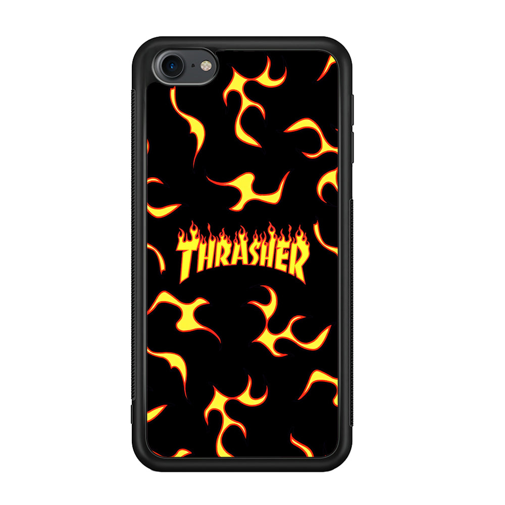 Thrasher Frame of Flame iPod Touch 6 Case-Mobile Phone Case-Rubber Black (2D Case)-Altracase