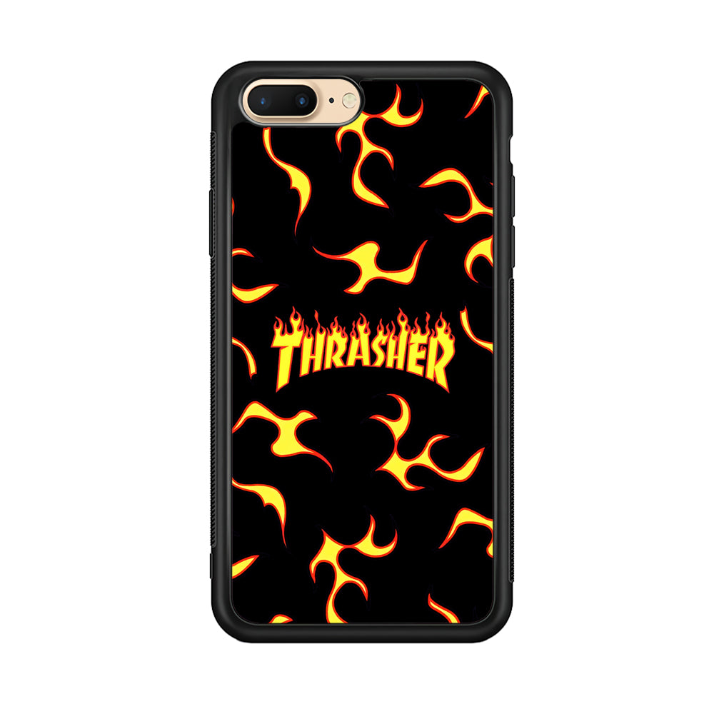 Thrasher Frame of Flame iPhone 8 Plus Case-Mobile Phone Case-Rubber Black (2D Case)-Altracase