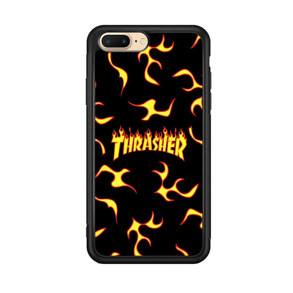 Thrasher Frame of Flame iPhone 7 Plus Case-Mobile Phone Case-Rubber Black (2D Case)-Altracase
