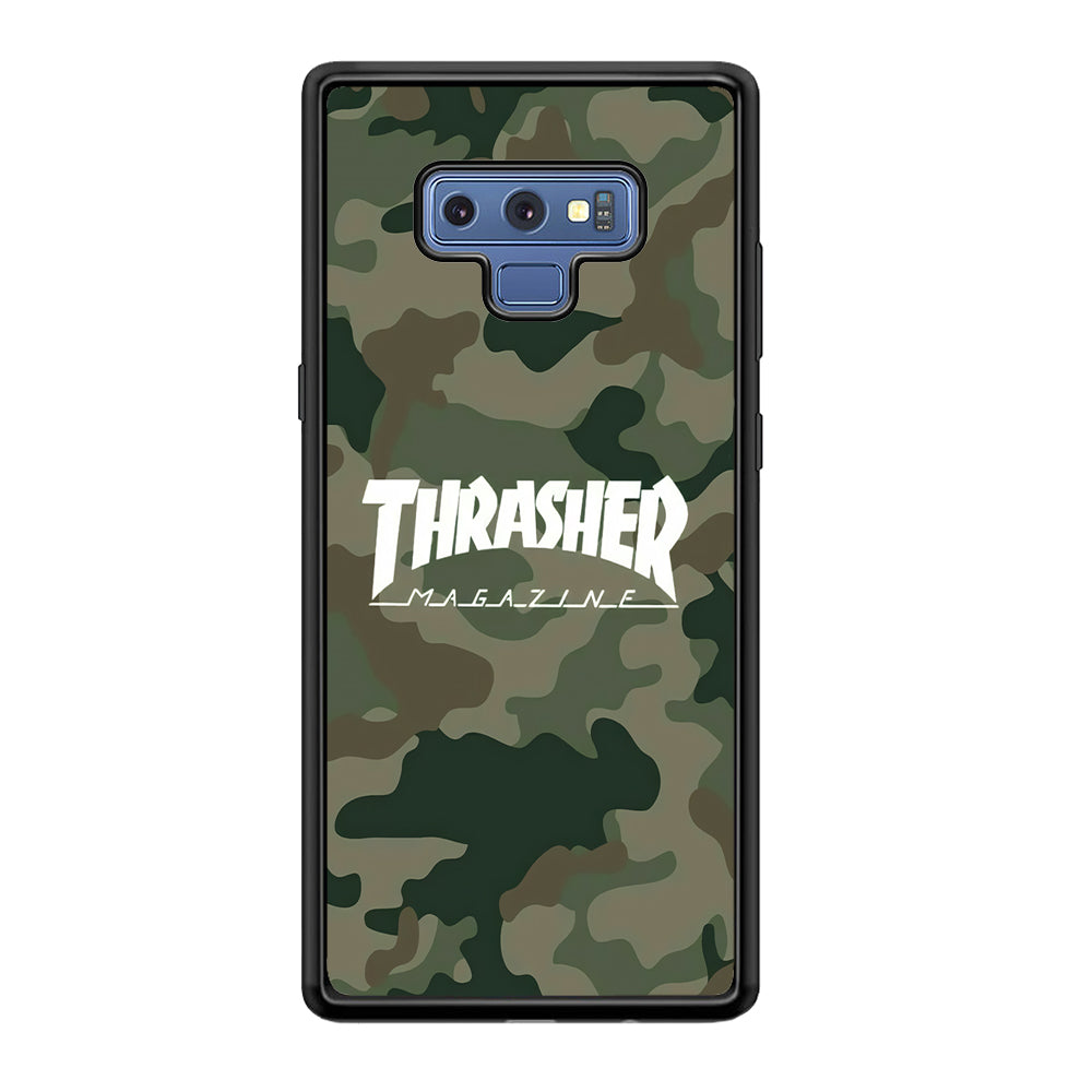 Thrasher Magazine Green Army Samsung Galaxy Note 9 Case-Mobile Phone Case-Rubber Black (2D Case)-Altracase