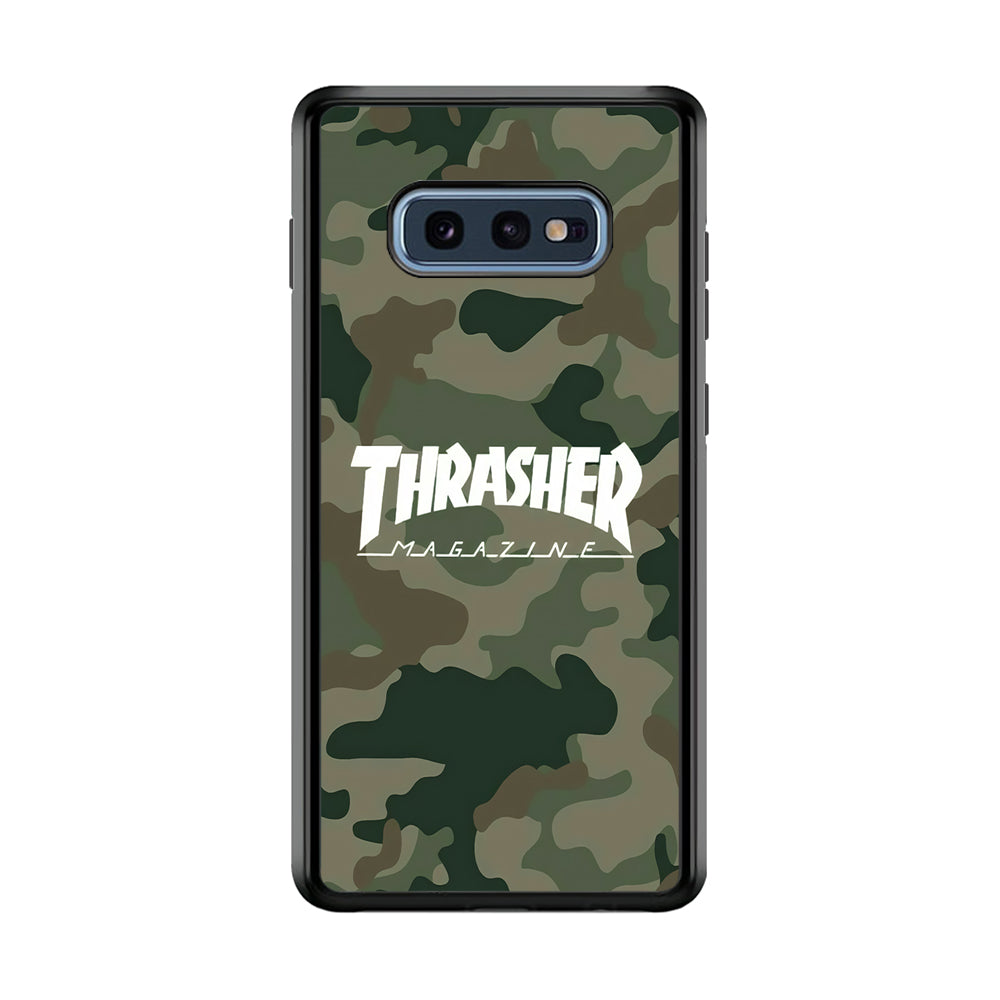Thrasher Magazine Green Army Samsung Galaxy S10E Case-Mobile Phone Case-Rubber Black (2D Case)-Altracase