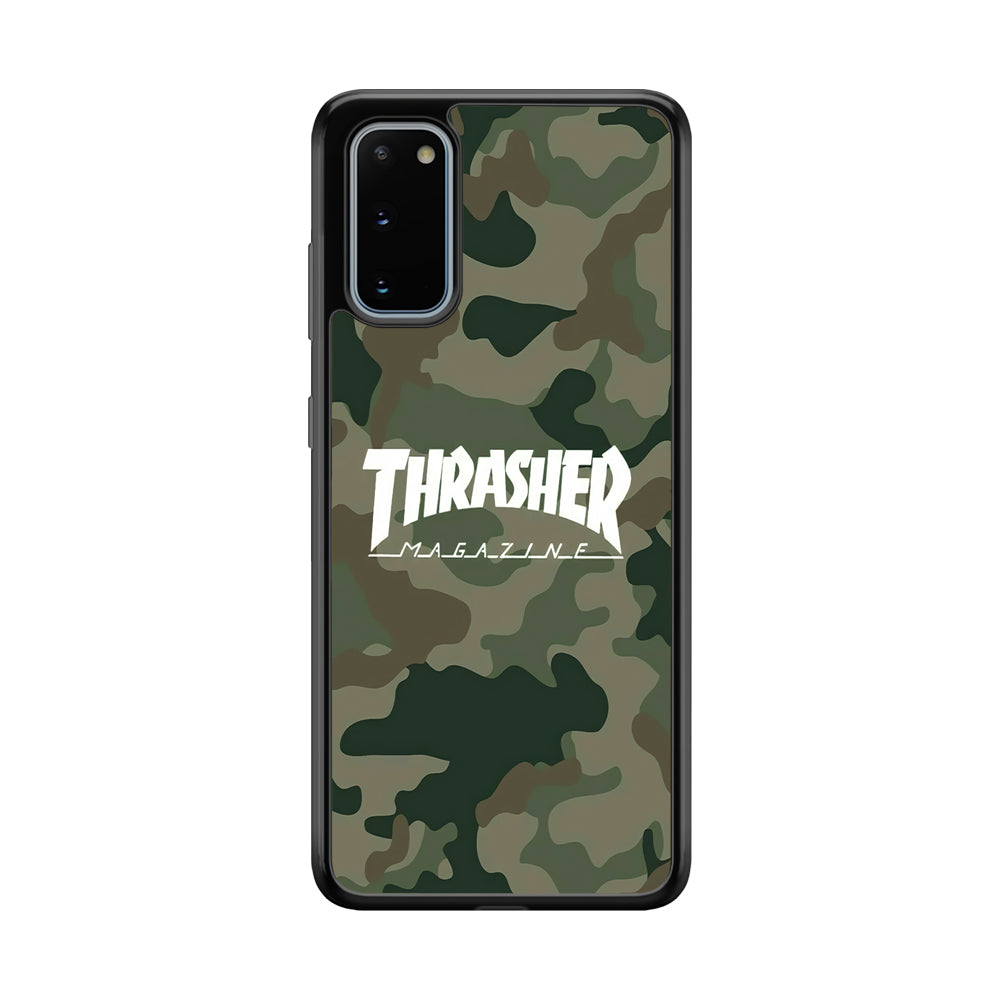 Thrasher Magazine Green Army Samsung Galaxy S20 Case-Mobile Phone Case-Rubber Black (2D Case)-Altracase