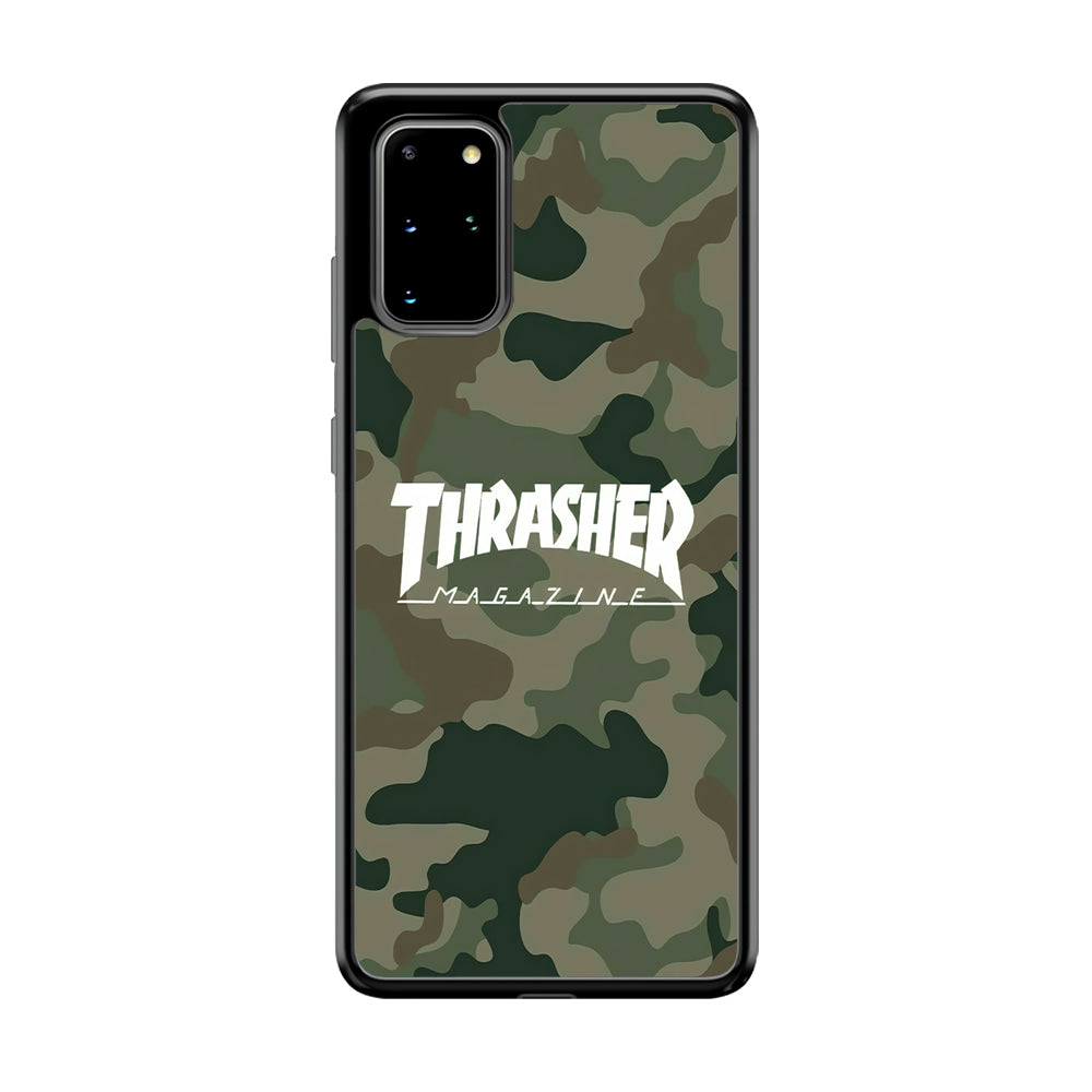Thrasher Magazine Green Army Samsung Galaxy S20 Plus Case-Mobile Phone Case-Rubber Black (2D Case)-Altracase