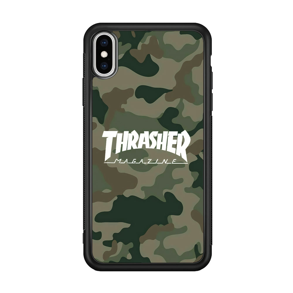 Thrasher Magazine Green Army iPhone X Case-Mobile Phone Case-Rubber Black (2D Case)-Altracase