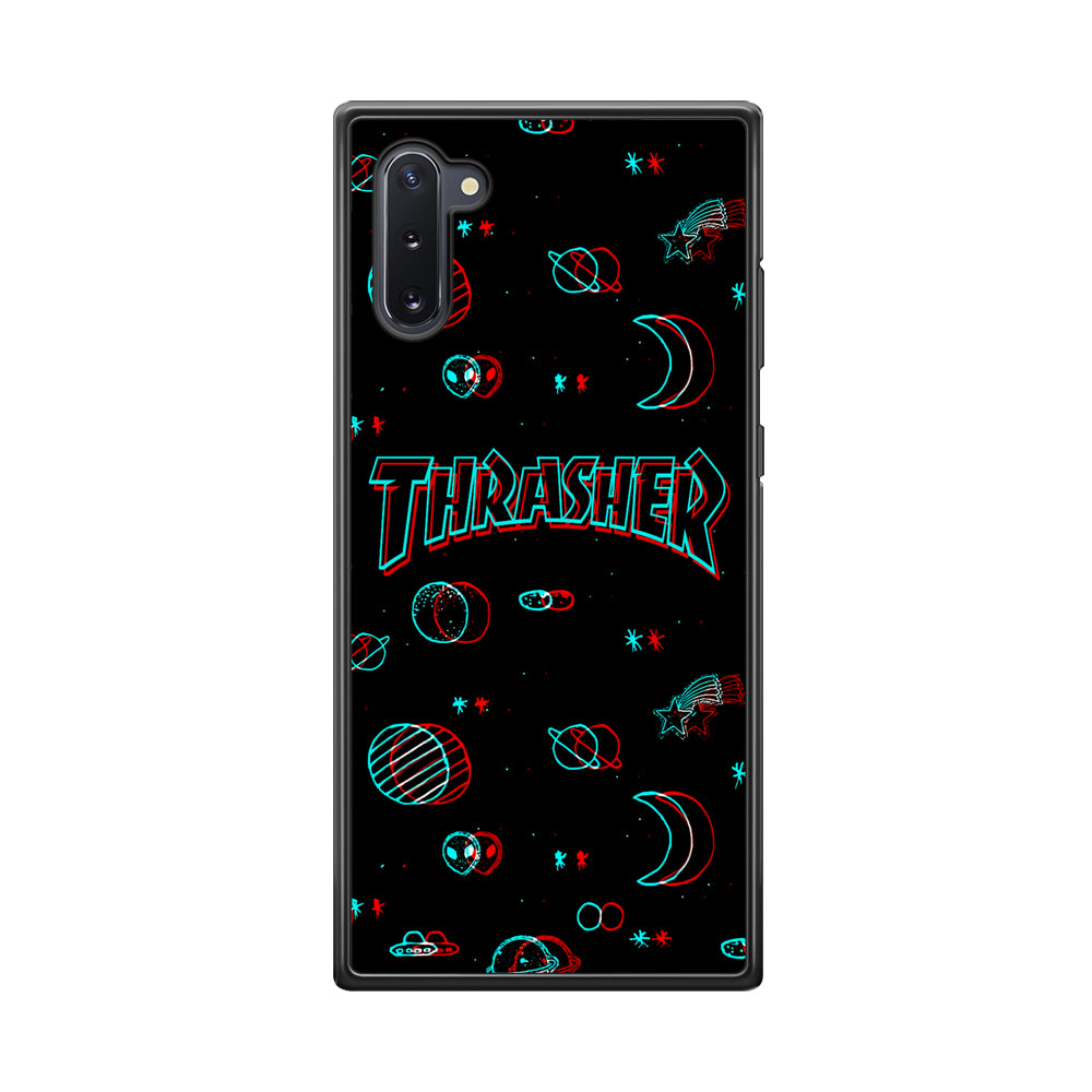 Thrasher Neon Galaxy Samsung Galaxy Note 10 Case-Mobile Phone Case-Rubber Black (2D Case)-Altracase