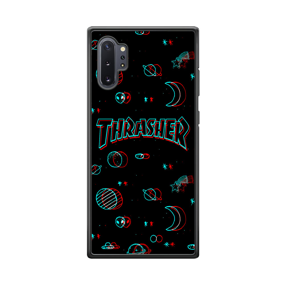 Thrasher Neon Galaxy Samsung Galaxy Note 10 Plus Case-Mobile Phone Case-Rubber Black (2D Case)-Altracase