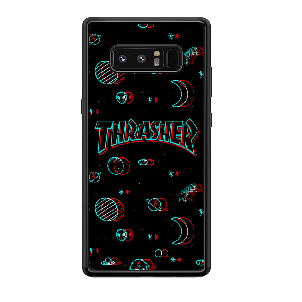 Thrasher Neon Galaxy Samsung Galaxy Note 8 Case-Mobile Phone Case-Rubber Black (2D Case)-Altracase