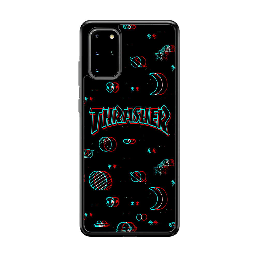 Thrasher Neon Galaxy Samsung Galaxy S20 Plus Case-Mobile Phone Case-Rubber Black (2D Case)-Altracase