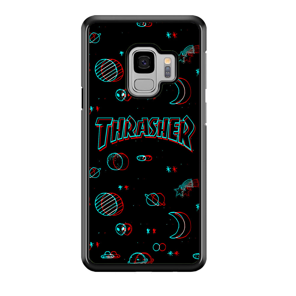 Thrasher Neon Galaxy Samsung Galaxy S9 Case-Mobile Phone Case-Rubber Black (2D Case)-Altracase