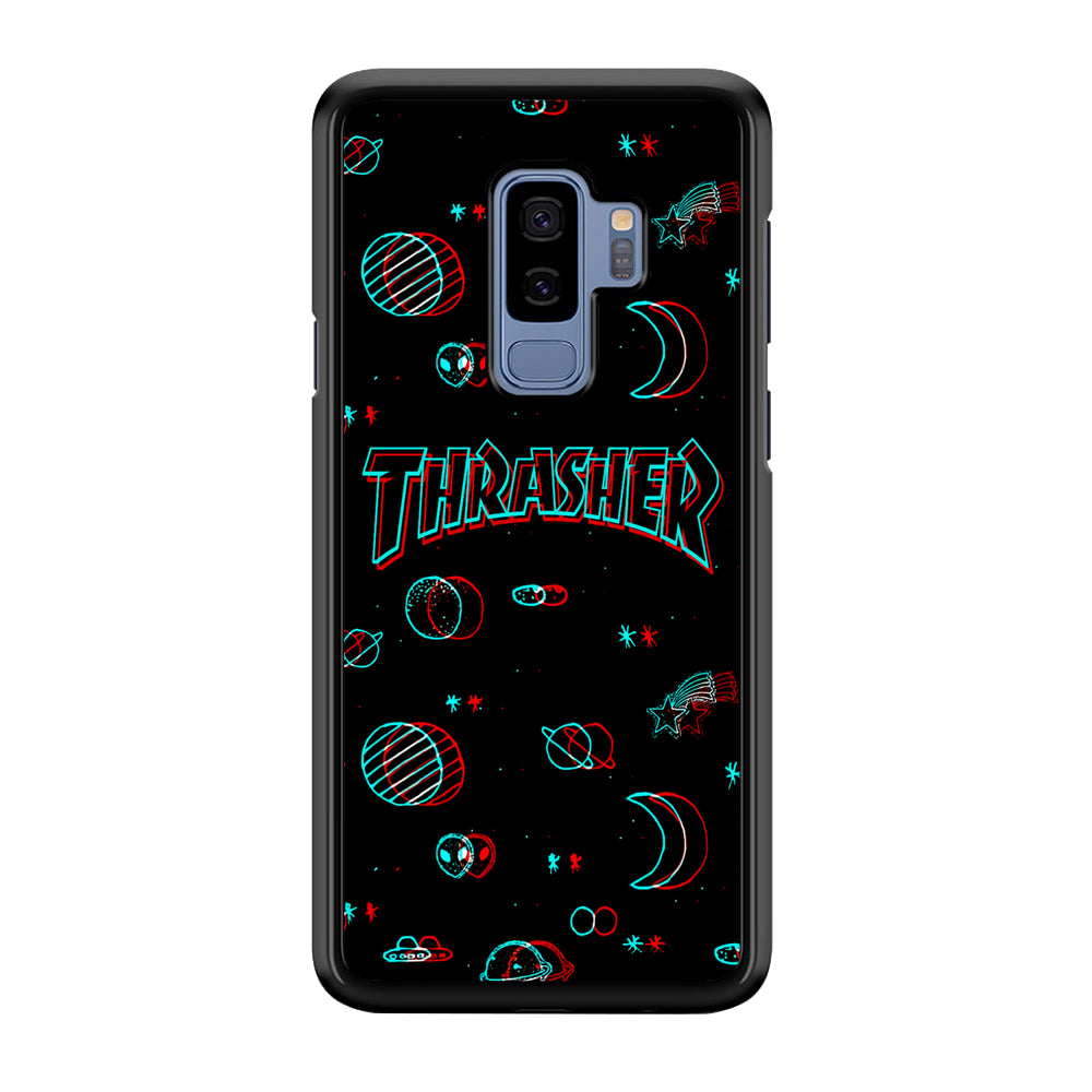 Thrasher Neon Galaxy Samsung Galaxy S9 Plus Case-Mobile Phone Case-Rubber Black (2D Case)-Altracase