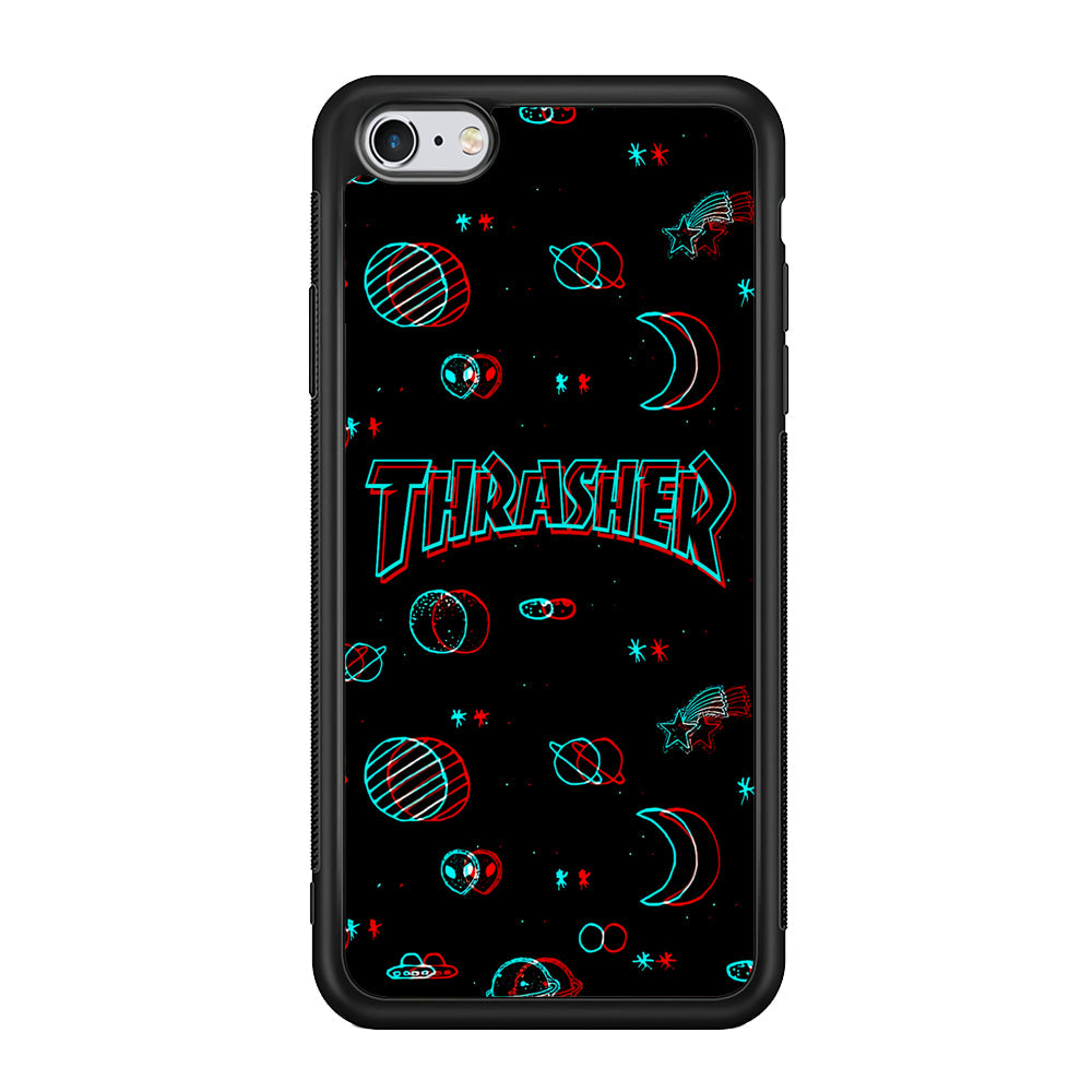 Thrasher Neon Galaxy iPhone 6 | 6s Case-Mobile Phone Case-Rubber Black (2D Case)-Altracase