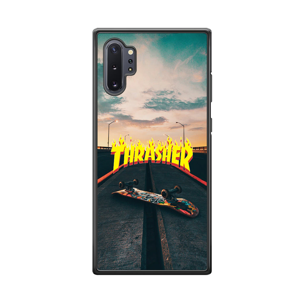 Thrasher Skate Street View Samsung Galaxy Note 10 Plus Case-Mobile Phone Case-Rubber Black (2D Case)-Altracase