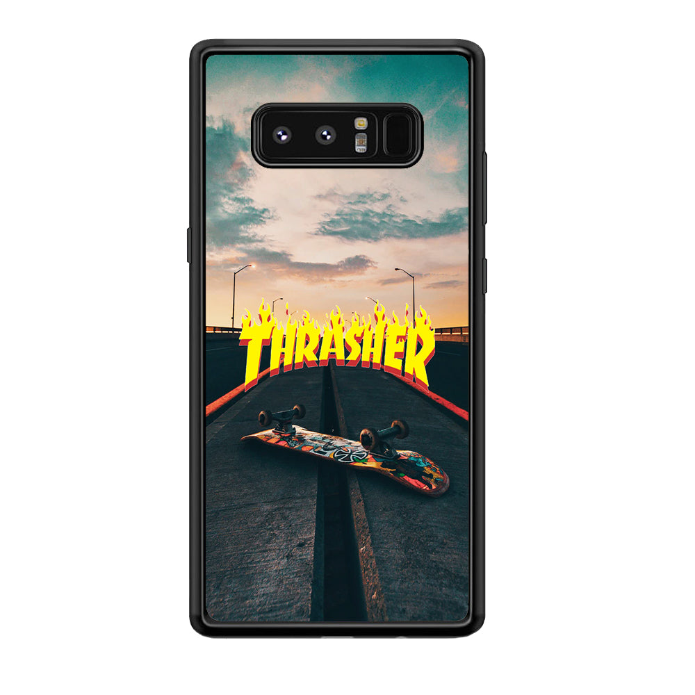 Thrasher Skate Street View Samsung Galaxy Note 8 Case-Mobile Phone Case-Rubber Black (2D Case)-Altracase