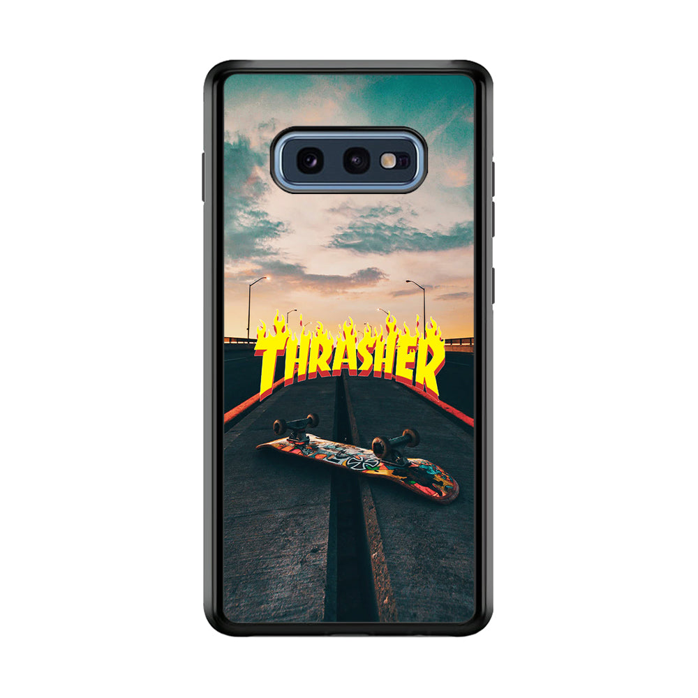 Thrasher Skate Street View Samsung Galaxy S10E Case-Mobile Phone Case-Rubber Black (2D Case)-Altracase