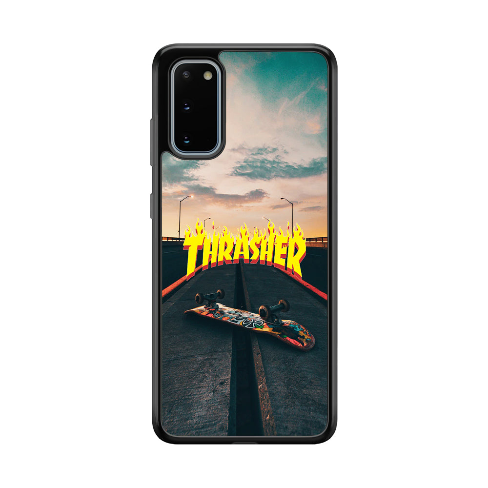 Thrasher Skate Street View Samsung Galaxy S20 Case-Mobile Phone Case-Rubber Black (2D Case)-Altracase