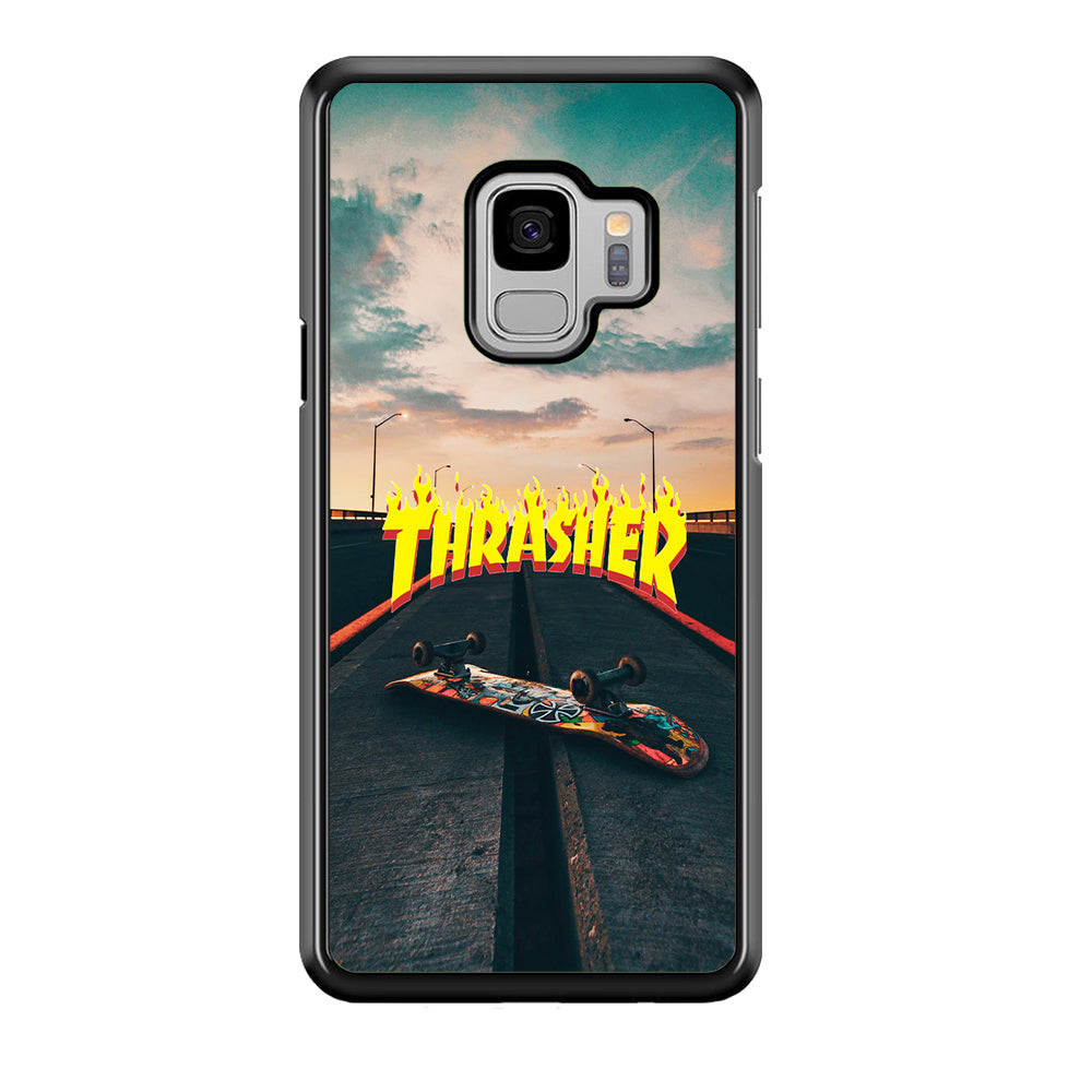 Thrasher Skate Street View Samsung Galaxy S9 Case-Mobile Phone Case-Rubber Black (2D Case)-Altracase