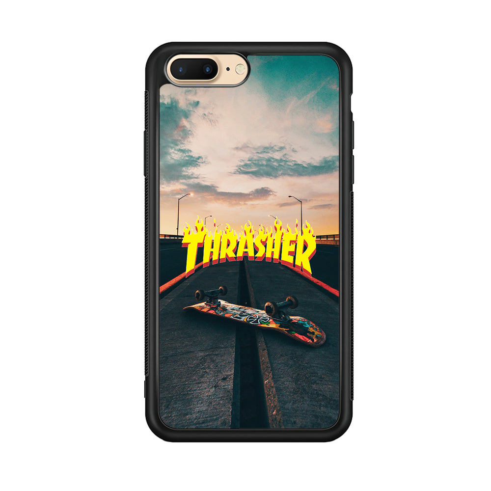 Thrasher Skate Street View iPhone 8 Plus Case-Mobile Phone Case-Rubber Black (2D Case)-Altracase